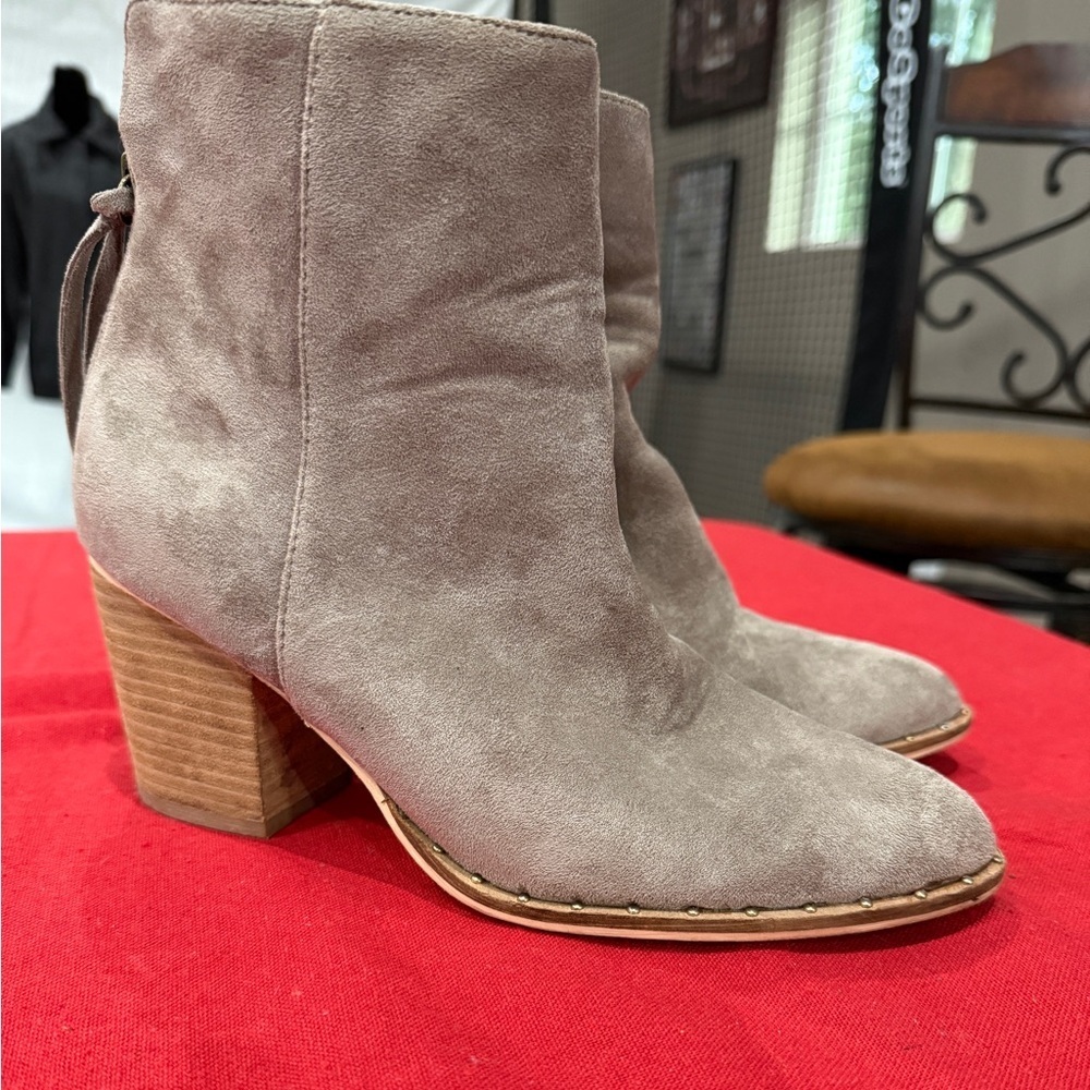 beast fashion grey Suede Ankle Boots